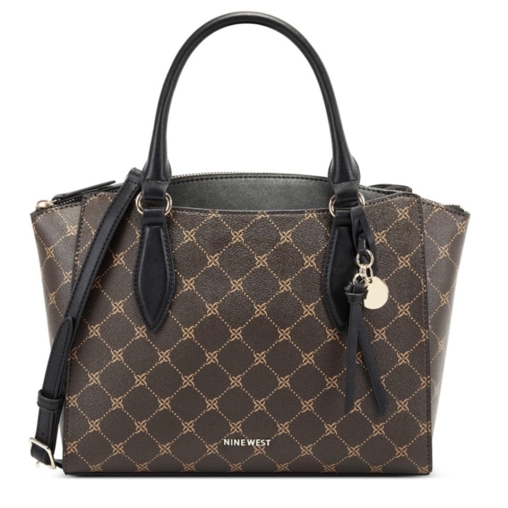 Nine West Black and Tan Satchel